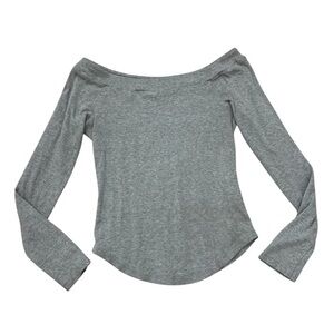 Frame Denim Gray Off The Shoulder Top 🤍
